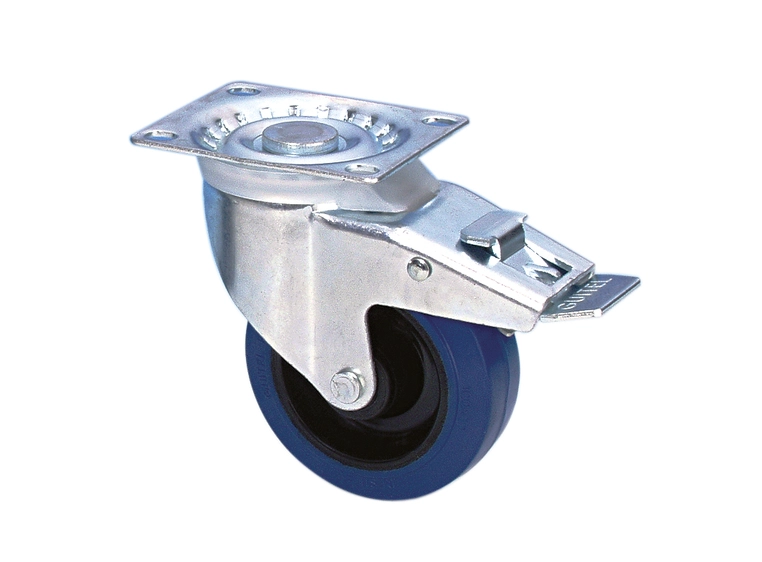 Guitel 37024 Swivel Castor 100 mm with blue wheel and brake 